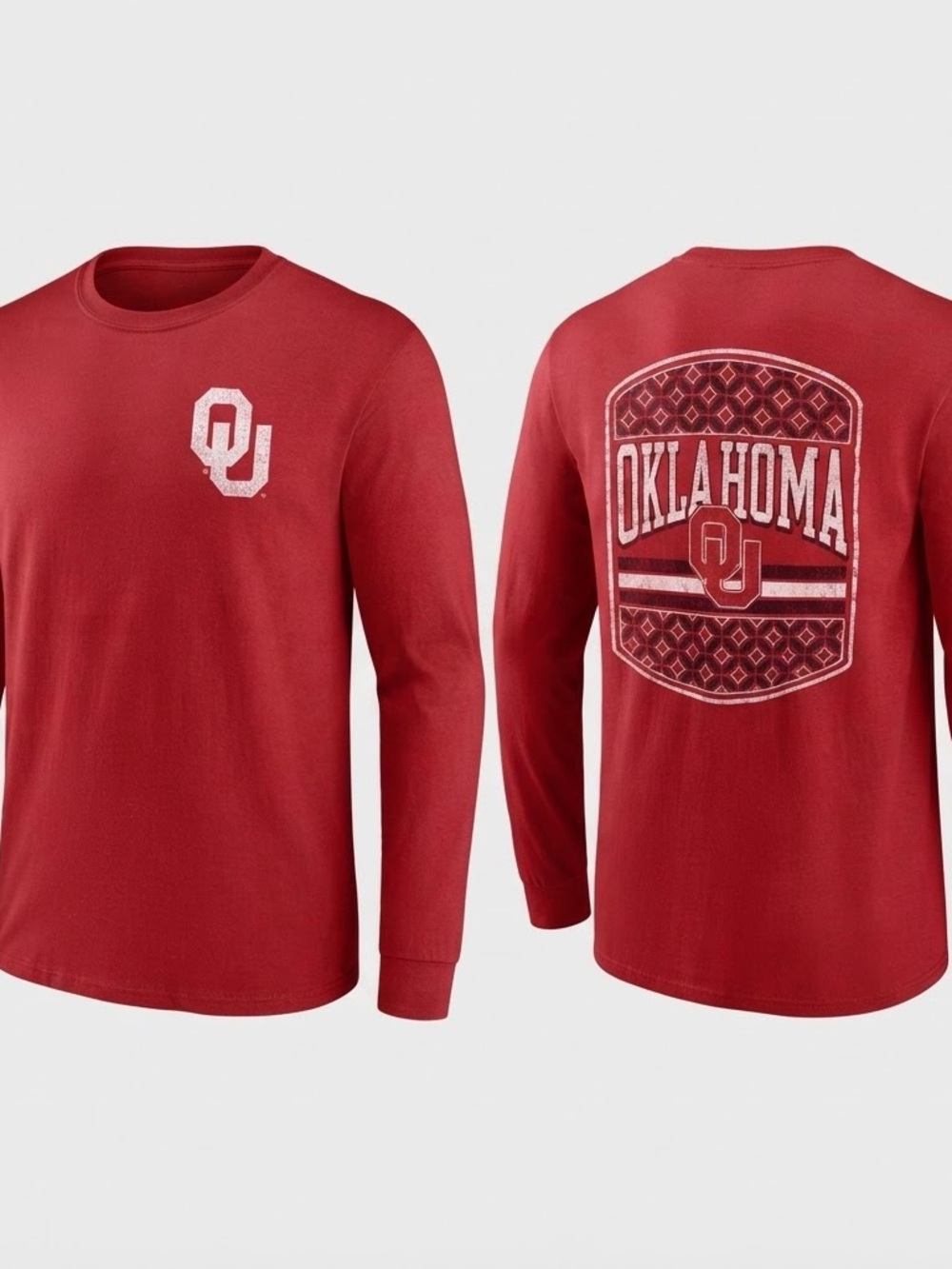 Oklahoma Sooners OU Pressbox Long Sleeve Shirt Women’s Small Red NWT NCAA